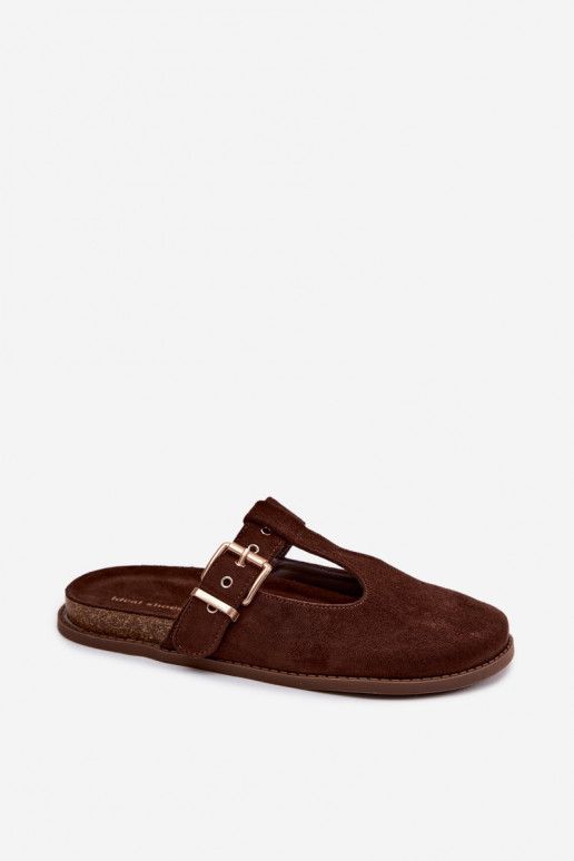 Dames slippers van faux suede Czekolado Melvia