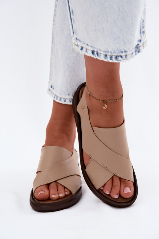 Zazoo 40392 Damensandalen Feminin Cappuccino-Farbe