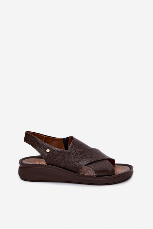 Sandales pour femmes Zazoo 40392 en chocolat