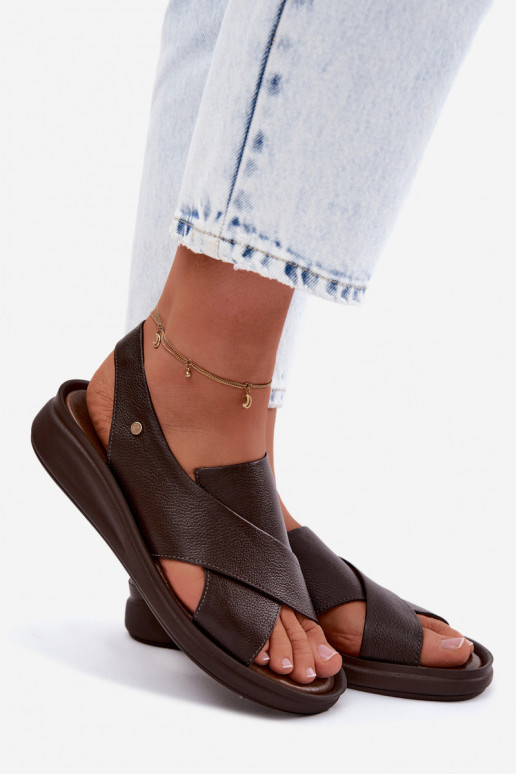 Zazoo 40392 dames sandalen in chocolade