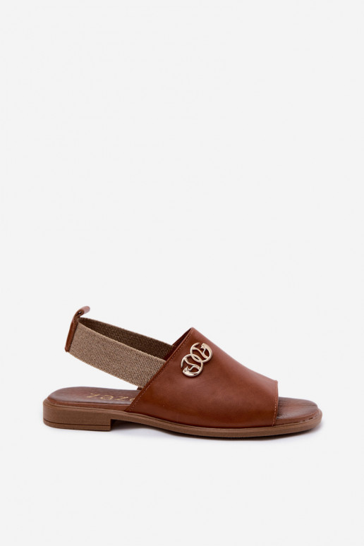 Sandales pour femmes Ze couleur doréem Detalem Zazoo 40473 marron