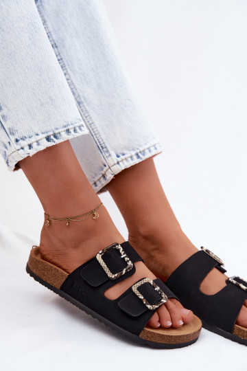 Damespantoffels met gespen Lee Cooper LCIN-26-35-4450L zInart