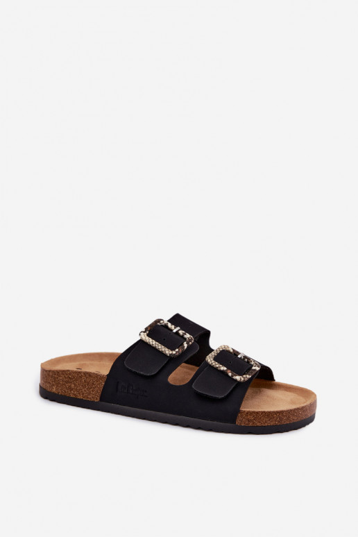 Pantoufles pour femmes avec boucles Lee Cooper LCDANS-26-35-4450L couleur noire