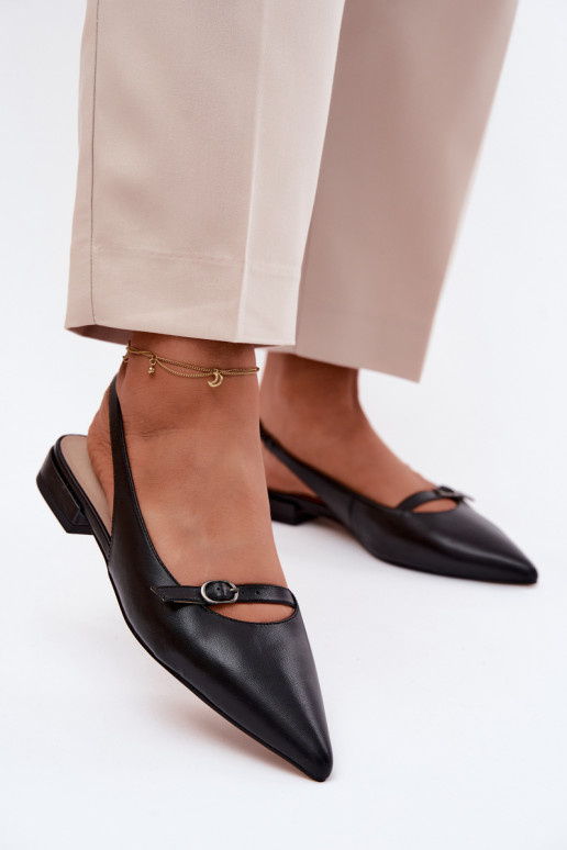 Sandales pour femmes avec des talons larges Il fautciejka K7449-01 couleur noire