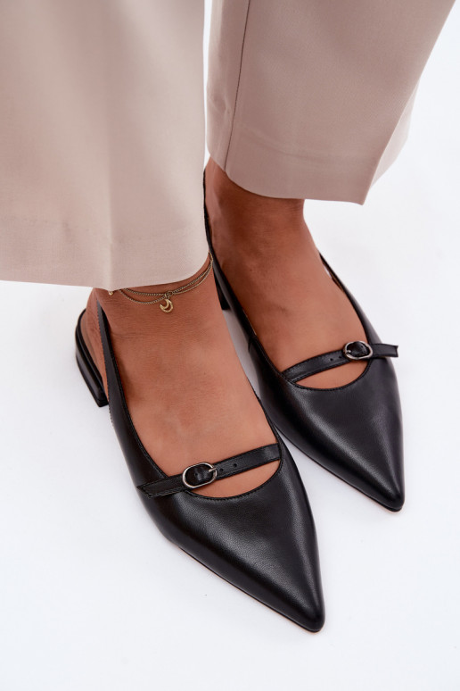 Sandales pour femmes avec des talons larges Il fautciejka K7449-01 couleur noire