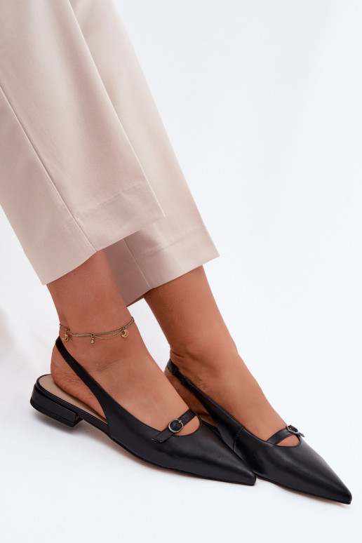 Sandales pour femmes avec talons larges Tai turiciejka K7449-01 noir
