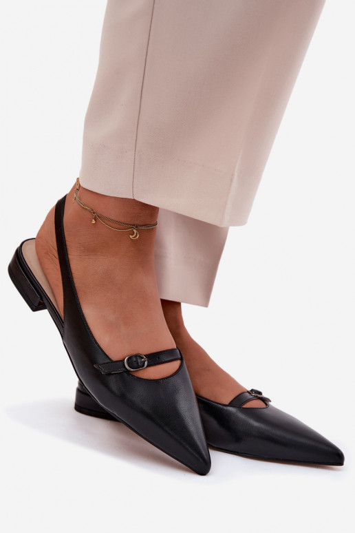 Sandales pour femmes avec talons larges Tai turiciejka K7449-01 noir