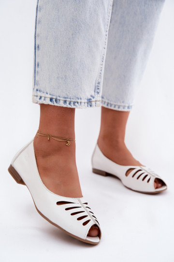 OpengeInerkte ballerinasOpturalnej Skóry Het heeftciejka P7541-11 Initte kleur