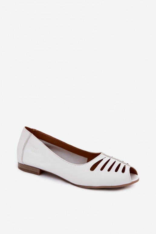 OpengeInerkte ballerinasOpturalnej Skóry Het heeftciejka P7541-11 Initte kleur