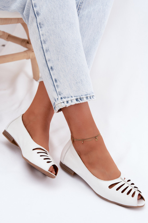 OpengeInerkte ballerinasOpturalnej Skóry Het heeftciejka P7541-11 Initte kleur