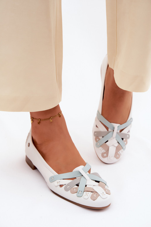 Ballerines Il fautciejka P7542-11 couleur blanche