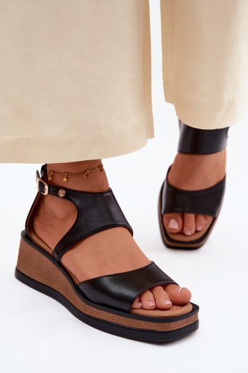 Leer Platform sandalen Het heeftciejka K7471-01 zInart