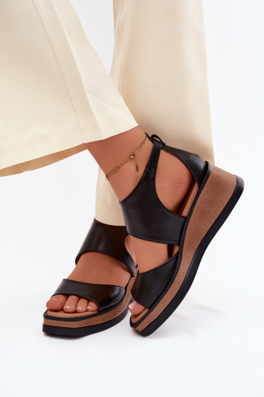 Leer Platform sandalen Het heeftciejka K7471-01 zInart