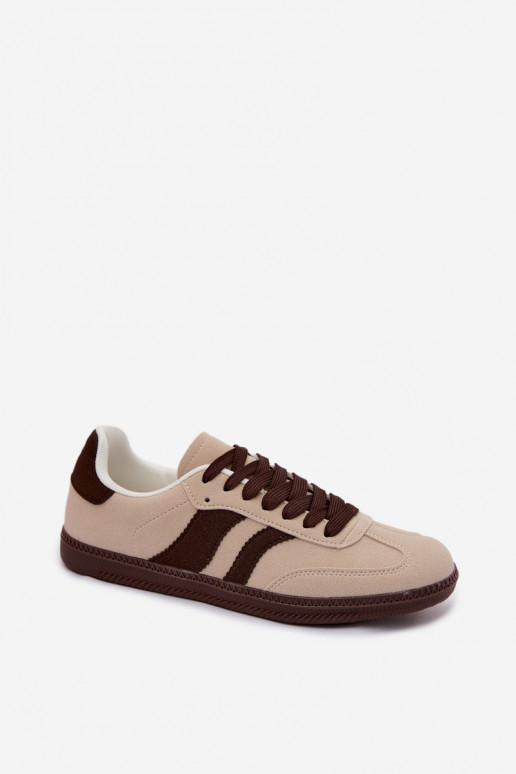 Dames sportieve schoenen in zandkleur Lurea