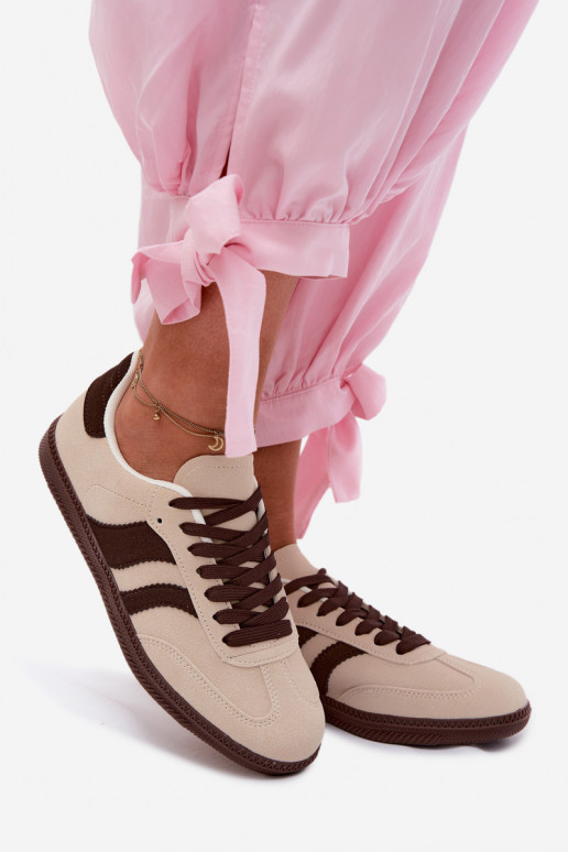 Chaussures modèle baskets Féminin beige Lurea