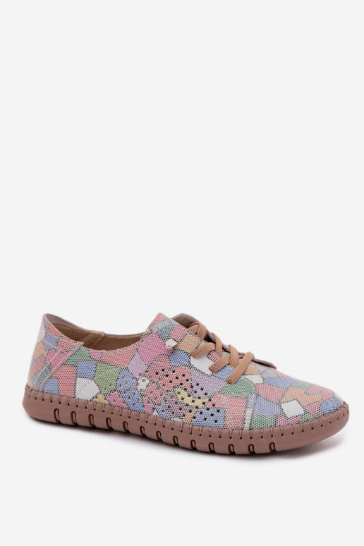 Muster Schuhe mit Durchbrüchen aus Kunstwildleder in verschiedenen Farben Belessa