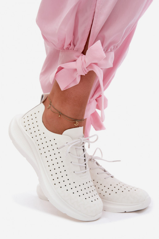 Durchbrochene Schuhe Sportlicher Stil Sneakers Stilvollllschuhe Feminin Zueiße Farbe Heressa