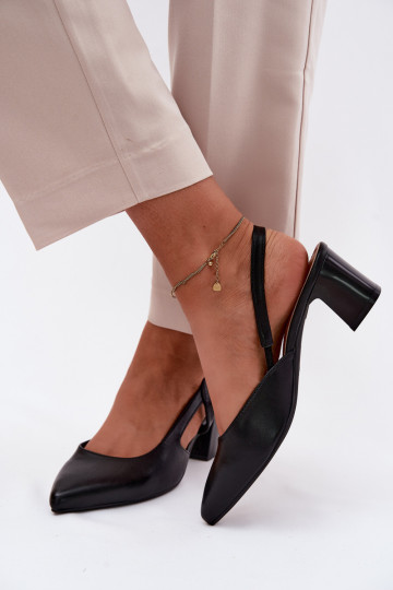 Damen Sandalen mit Absatz Sergio Leone SK472 in schwarzer Farbe