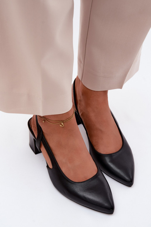 Damensandalen mit Absätzen Sergio Leone SK472 schZuarze Farbe