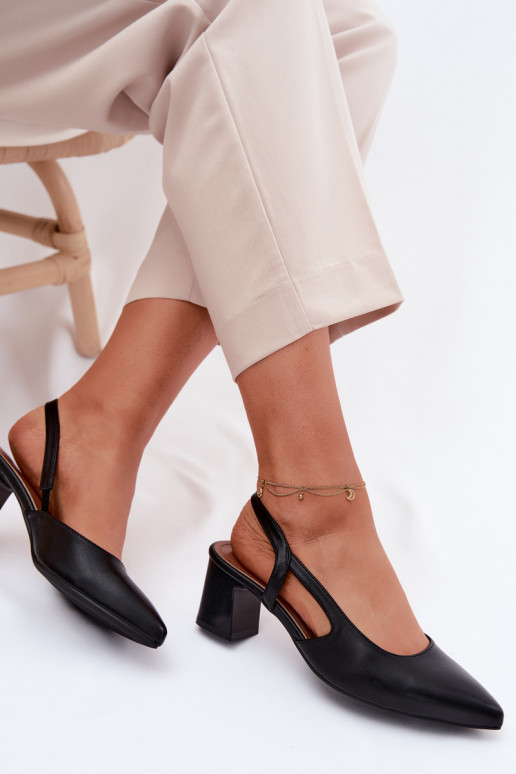 Sandales à talons pour femmes Sergio Leone SK472 en couleur noire