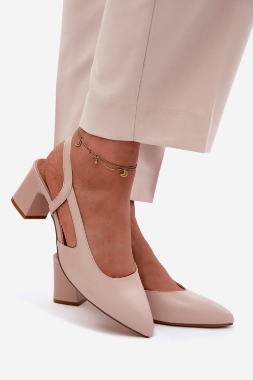 Sandales à talons pour femmes Sergio Leone SK472 en couleur rose crème