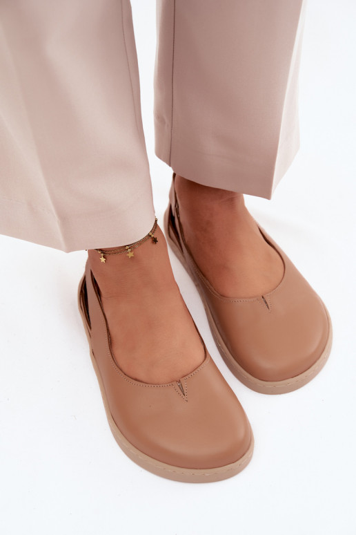 Ballerinas Barefoot Zazoo 10217 kleur cappuccino