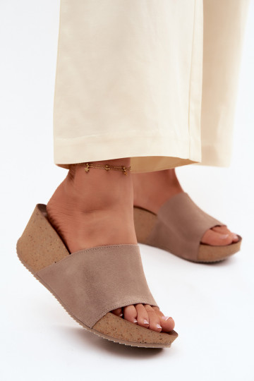 Zazoo 40311 Chaussons femme en daim Activé KorkoÀym Koturnie beige 2