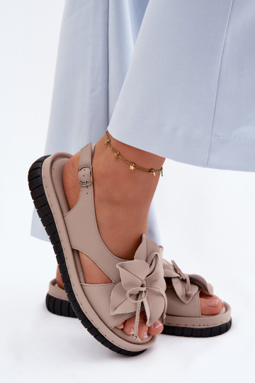 Sandales pour femmes Féminin Avec des décorations avec des fleursem Vinceza 66917 beige