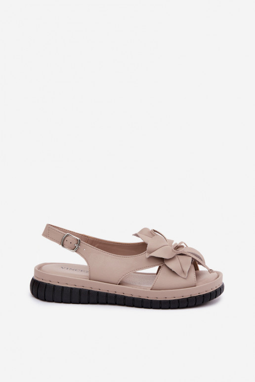 Sandales pour femmes Féminin Avec des décorations avec des fleursem Vinceza 66917 beige