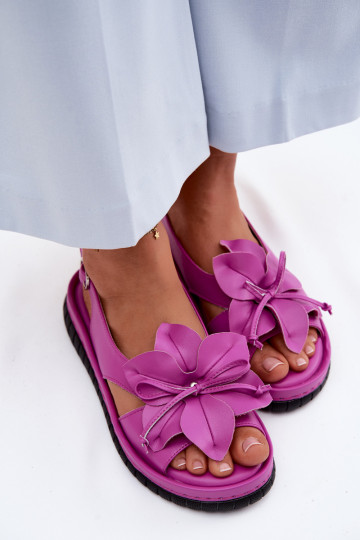 Sandales pour femmes Féminin Avec des décorations avec des fleursem Vinceza 66917 couleur rose