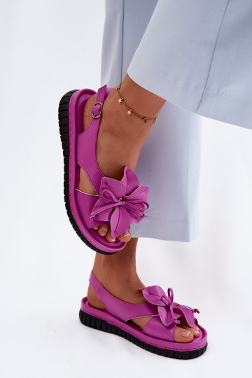 Sandales pour femmes Féminin Avec des décorations avec des fleursem Vinceza 66917 couleur rose 2