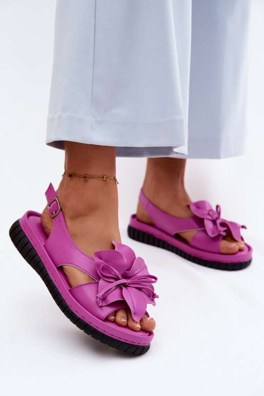 Dames sandalen Dames Met sierlijk met bloemenem Vinceza 66917 roze