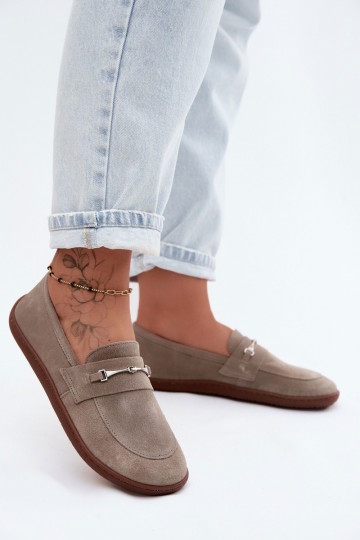 Mocassins en daim couleur cappuccino Barefoot Zazoo 322
