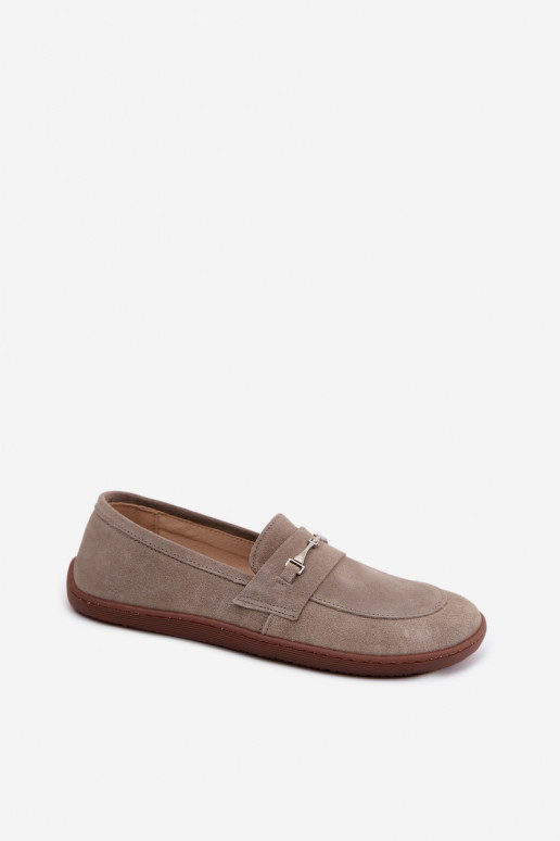 Kapuzinerfarbene Wildleder-Mokassins Barefoot Zazoo 322