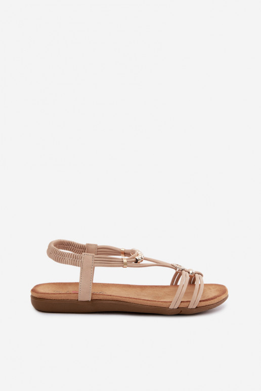 Sandalen voor dames Met Strepen beige Zelda