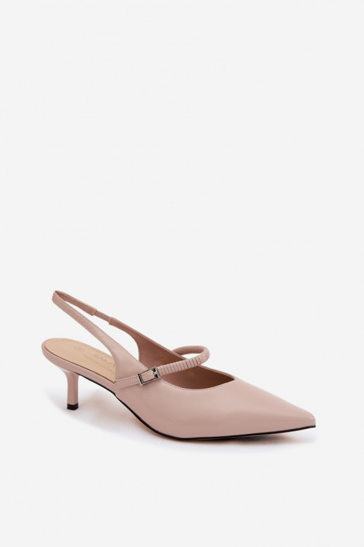 Sandales à talons hauts couleur sable avec des brides D&A