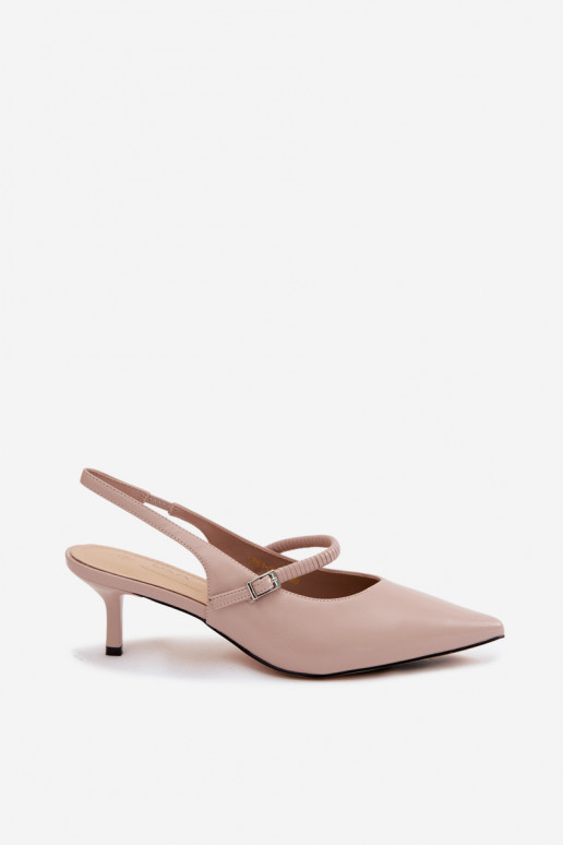 Sandales à talons hauts couleur sable avec des brides D&A