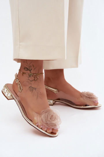 Dames sandalen PerregimiRoos D&A MR61-9003 gouden kleur