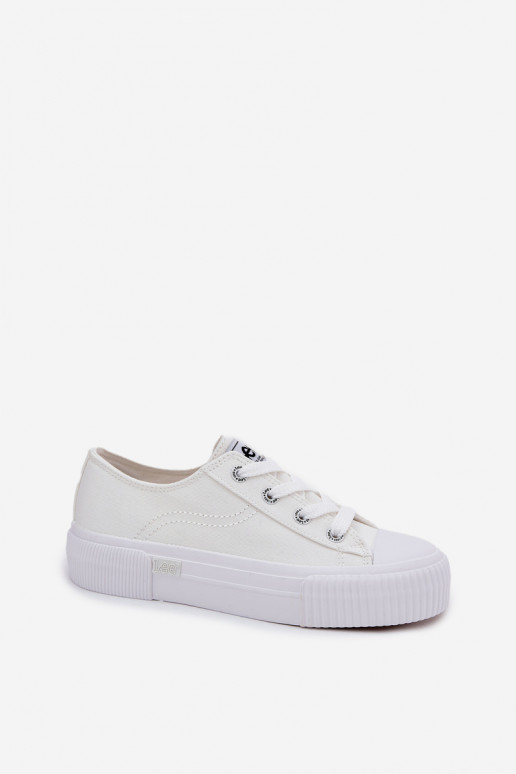 Bequeme Schuhe mit Plattform in Weiß