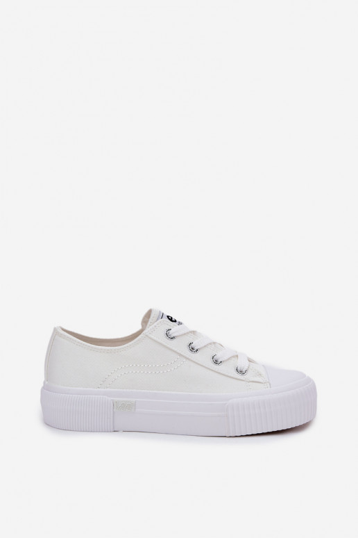Casual schoenen met platform in wit