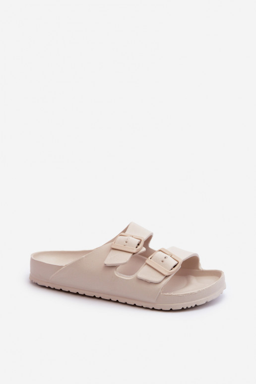 Sandales pour femmes avec mousse et boucles couleur sable Luciene