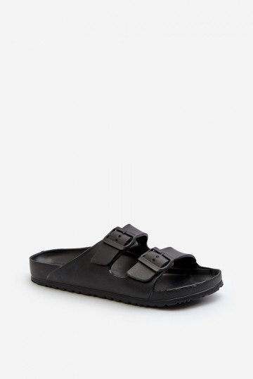 Sandales pour hommes légères avec boucles en noir Avatara