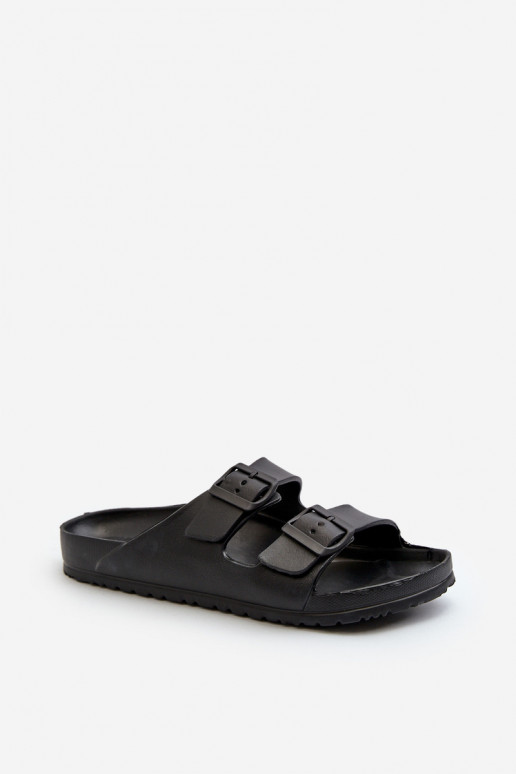 Sandales pour hommes légères avec boucles en noir Avatara
