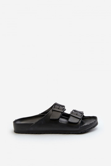 Herren leichte Sandalen mit Schnallen in schwarzer Farbe Avatara 2