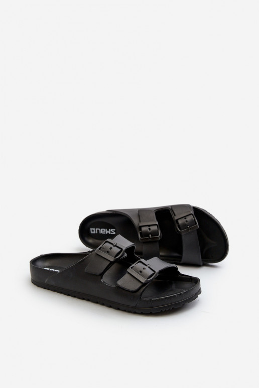 Herren leichte Sandalen mit Schnallen in schwarzer Farbe Avatara