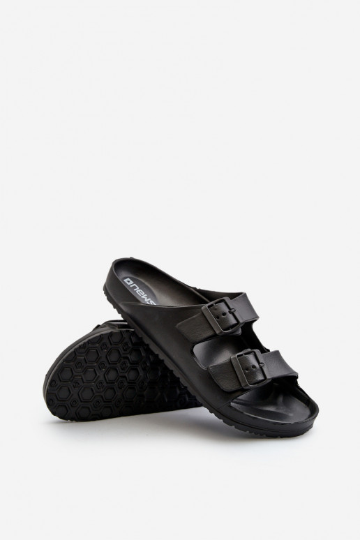 Sandales pour hommes légères avec boucles en noir Avatara