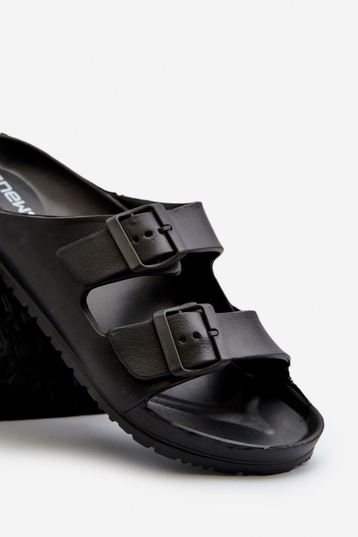 Sandales pour hommes légères avec boucles en noir Avatara