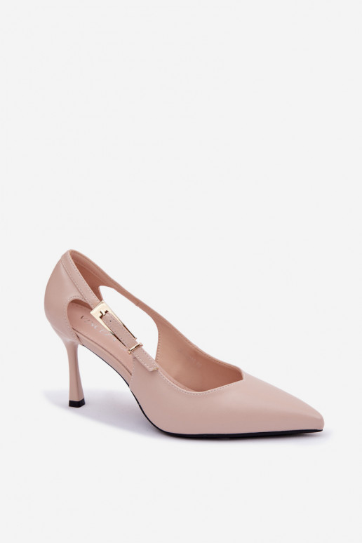 Escarpins avec découpes et boucles Vinceza 62288 couleur sable
