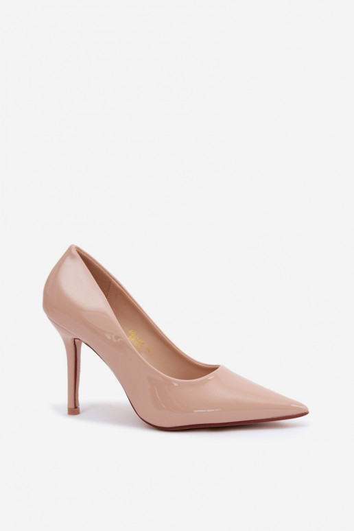 Escarpins classiques en cuir verni sable Odira