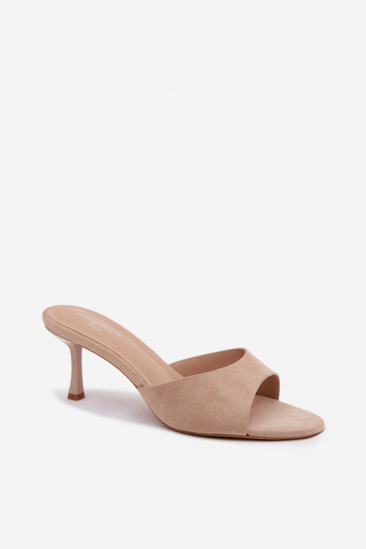 HausschuheImitacji aus INildlederu mit dünnen Absätzen Beige Melissea